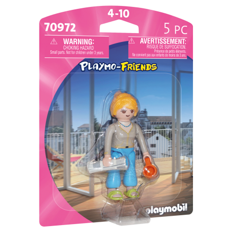 PLAYMOBIL - FIGURINA FEMEIE CU ZIAR SI CAFEA - imagine 7